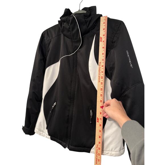 Obermeyer S Snowbird Ski/Snowboard Insulated Puffer Jacket $359 Hooded Black - Picture 10 of 10